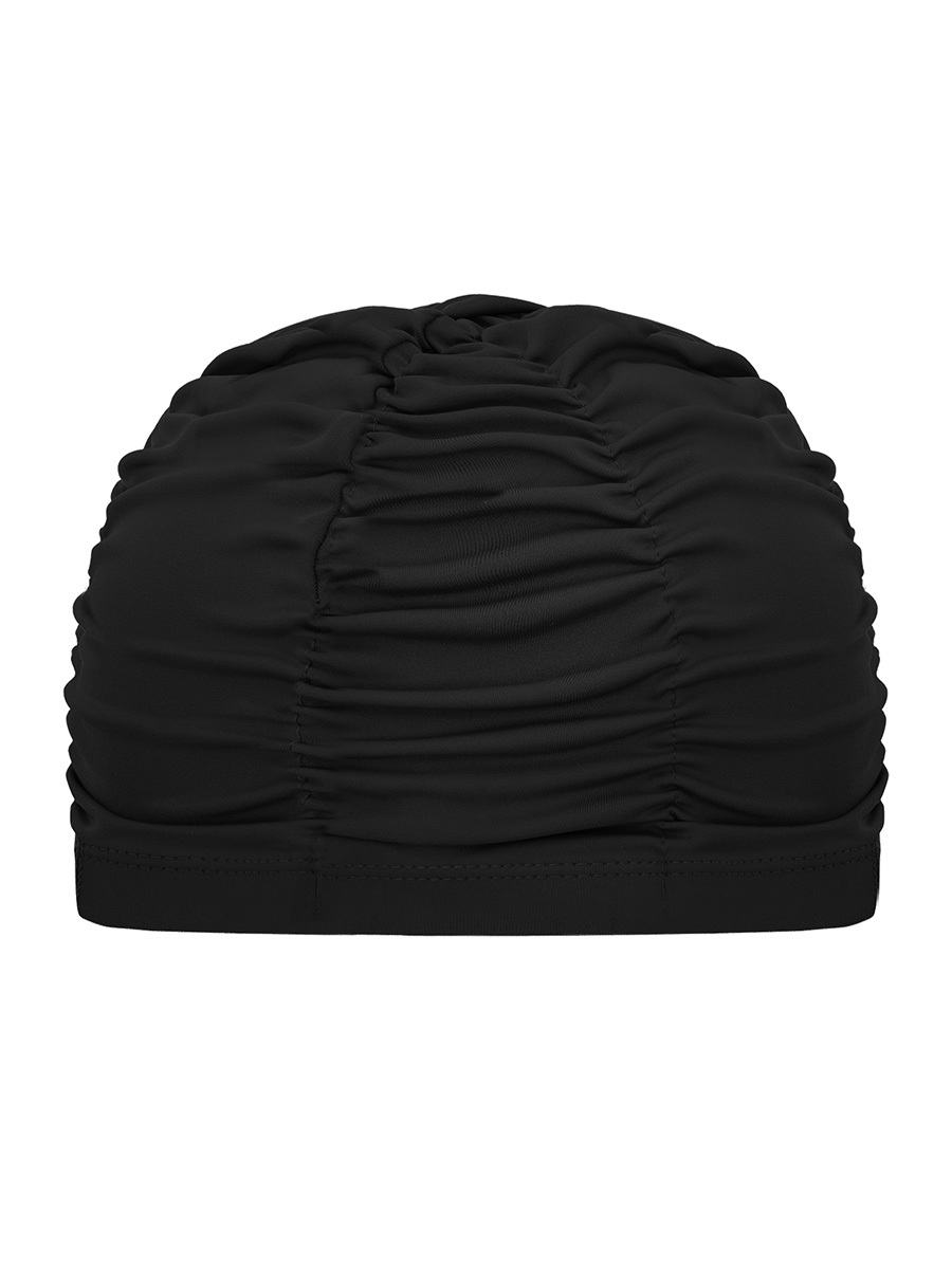 [SC-W801] 褶皱游泳帽 黑色