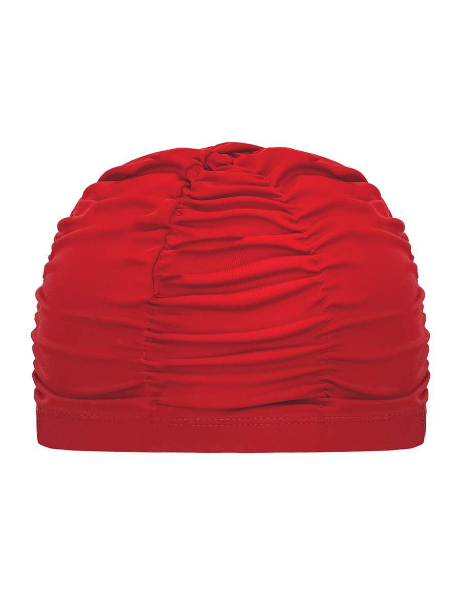 [SC-W807] 褶皱游泳帽 红色